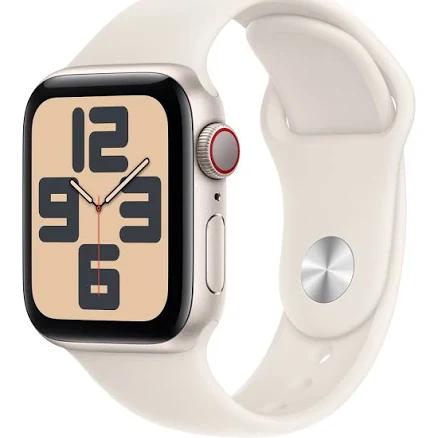 Apple Watch SE GPS (2024) 40mm / Silver Aluminum Case with Denim Sport Band - S/M