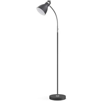 LEPOWER Floor Lamp, Metal Standing Lamp with Adjustable Gooseneck, Heavy Metal Base, Reading Pole Lamp for Office, Black Floor Lamps for Bedroom,