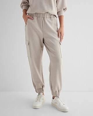 Express Women's High Waisted Luxe Lounge Cargo Joggers