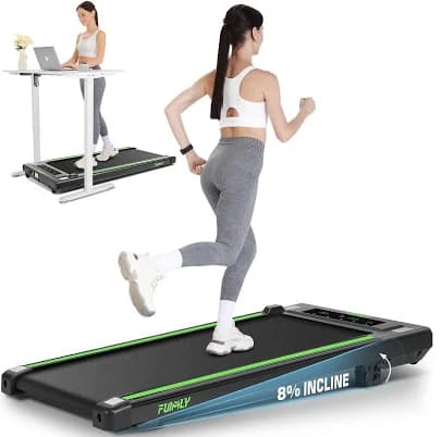 Walking Pad Treadmill Under Desk with Incline 2.5HP Portable Walking Treadmills Jogging Machine for Home 300lbs Max,LED Touch Screen,Remote Control,