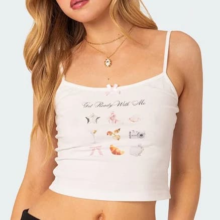 Edikted Women's Get Ready Graphic Tank Top