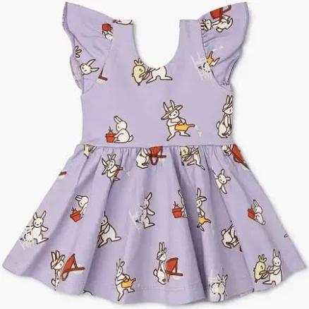 Monica + Andy Girl's Organic Gardening Bunny Dress