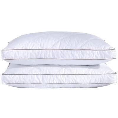 Puredown Goose Feather and Down Pillow 100% Cotton