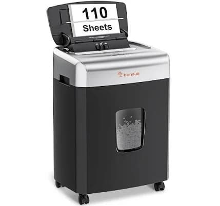 Bonsaii BS-233B 110-Sheet Auto- Feed Micro-Cut Shredder