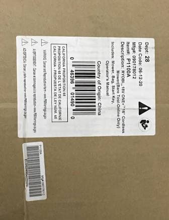 Ryobi P1100A 16 in. Cordless Battery Walk Behind Push Lawn Mower