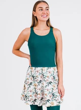 Calypsa Sleeveless Swim Dress with Built-in Bra