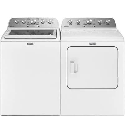 Maytag White HE Top Load Washer/Dryer Pair