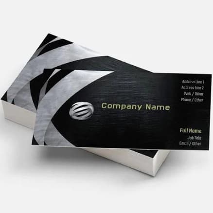 Custom Business Cards | 50 qty | VistaPrint | Design: Black, Manufacturing & Distribution, Industry