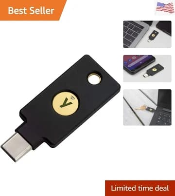 - Two-factor Authentication 2fa Security Key, Connect Via Usb-c Or