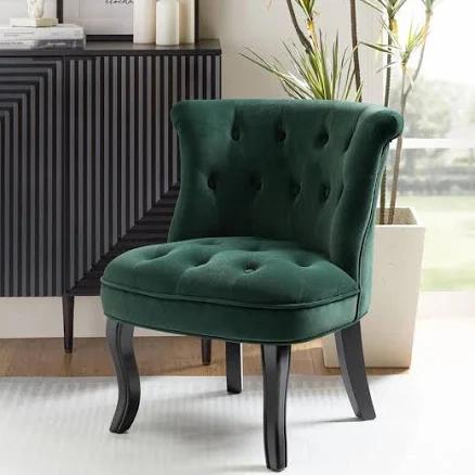 14 Karat Home Bonazzi Modern Navy Velvet Contemporary Accent Chair