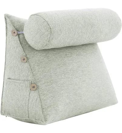 VERCART Bed Wedge Pillow Adjustable Reading Throw Cushions for Sleeping Triangular Bedrest Lumbar Neck Back Support Pillows with Removable Linen