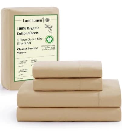 LANE LINEN 100% Organic Cotton Set Sheets