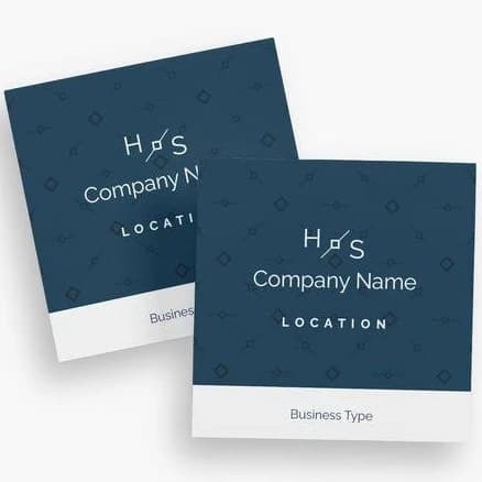 Custom Square Business Cards | 50 qty | VistaPrint | Design: Blue, Jewelry, Clothing, Retail, Industry