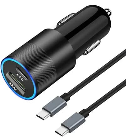 USB C Fast Car Charger, Power Charging Adapter 30W PD 3.0 Rapid Cigarette Lighter for iPhone 16/15 Pro/Pro Max/Plus, iPad Pro 2022/Air 5/Mini 6,