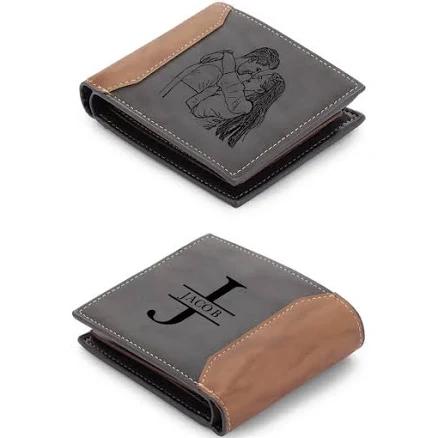 SimpleQ Personalized Leather Wallet for Men