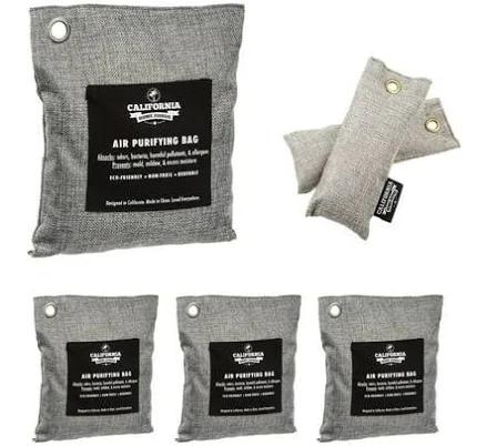 6 Pack Activated Charcoal Deodorizer Odor Neutralizer Bags Complete Pack