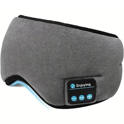 Wireless Sleep Mask Sleep Headphones Adjustable&Washable Music Travel Sleeping Headset With Built-in Speakers Microphone Hands-Free For Air