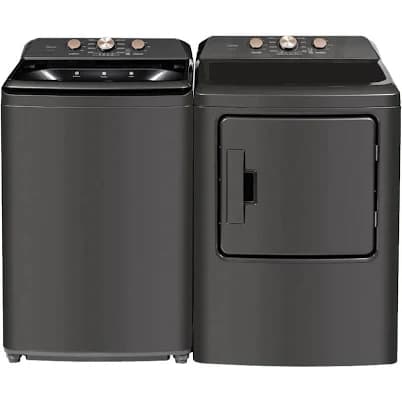 Midea Gray Top Load Washer/Dryer Pair