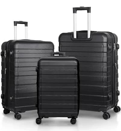 SUPER DEAL 3 Piece Hardside Expandable Luggage Set