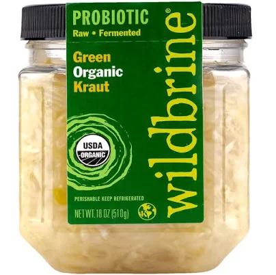 Wildbrine Organic Green Sauerkraut 500 Mi (Case of 6)