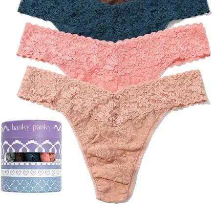 Hanky Panky Women's Holiday Assorted 5-Pack Original Rise Thongs