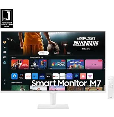 Samsung Smart Monitor M7 4K UHD with Streaming TV, Speakers and USB-C