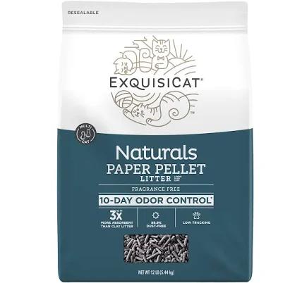 ExquisiCat Naturals Multi-Cat Paper Pellet Cat Litter