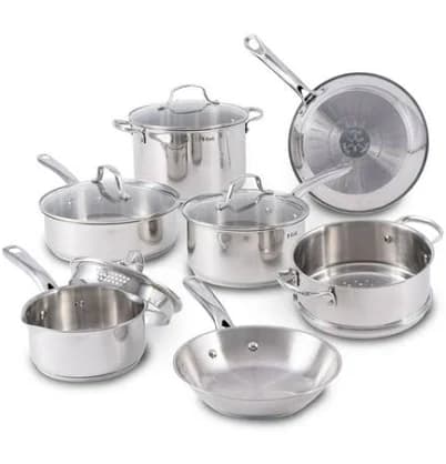 T-fal Stainless Steel Cookware Set 11 Piece