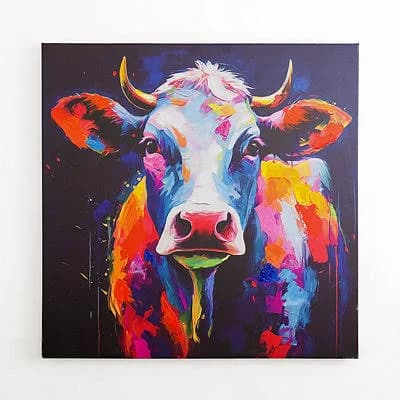 Kirkland's Home Colorful Moo Canvas Art Print