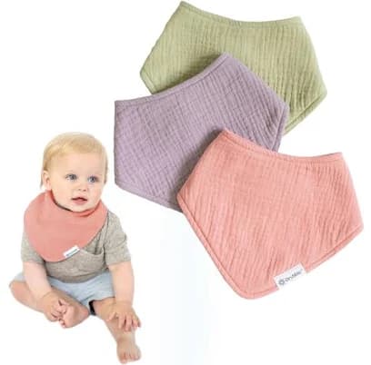 Drybble Waterproof Muslin Bandana Baby Bibs