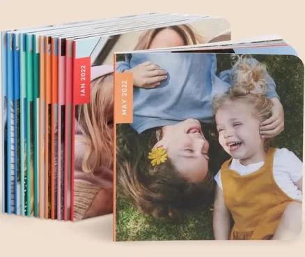 Mini Photo Albums 5x5 Softcover Monthly Mini