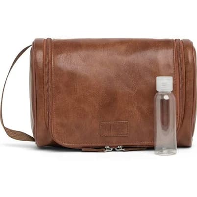 Original Penguin Hanging Leather Dopp Kit