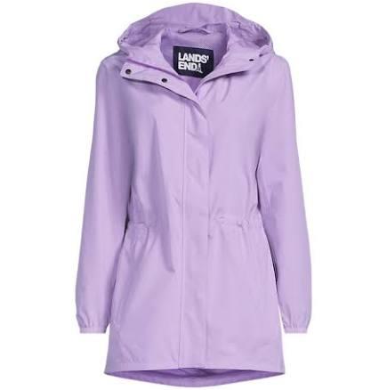 Lands' End Women's Tall Waterproof Packable Raincoat