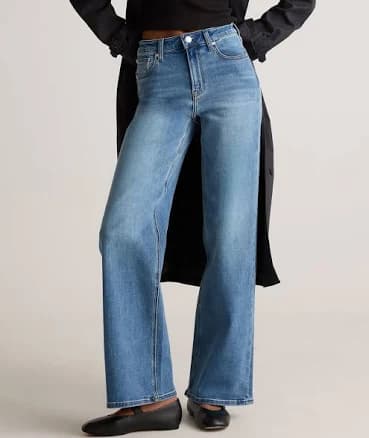 Quince Women's Bella Stretch Wide Leg Organic Cotton Jeans