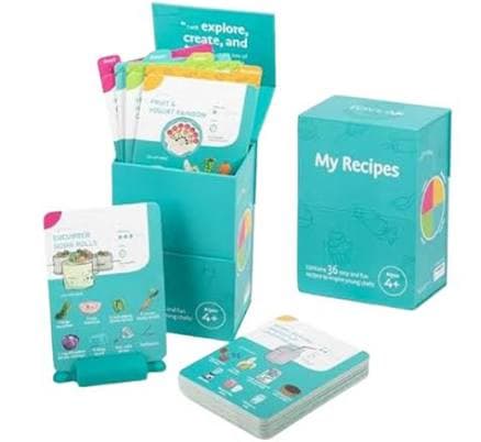 Kids Cooking Recipe Box Kit - Cookbook for Beginners