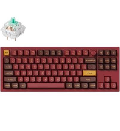 Keychron Q3-T5 Q3 QMK Custom Mechanical KeyboardFully Assembled Knob Red Keychron K Pro Mint Switches