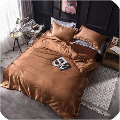 Bedify Bedding 100% Pure Silk Satin Duvet Set