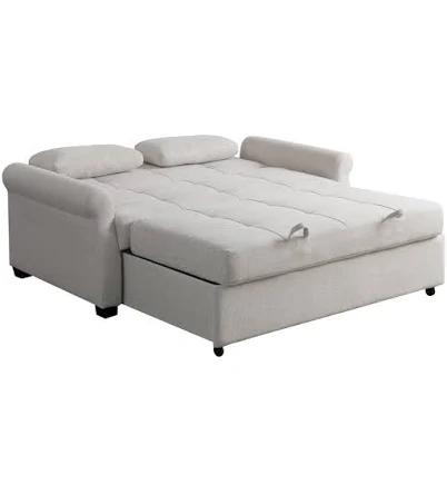 Serta Sabrina 73" Queen Rolled Arm Tufted Back Convertible Sleeper Sofa with Cushions