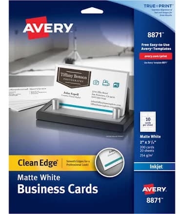 Avery Clean Edge Business Cards