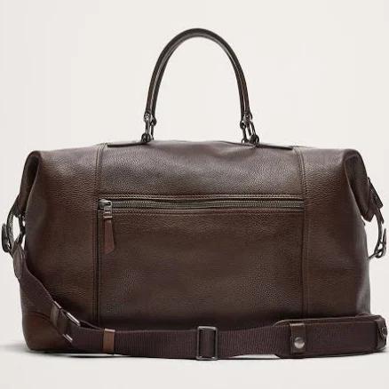 Banana Republic Men's Leather Weekender Duffle Bag