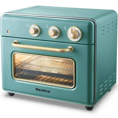 Neretva [21 QT& 6-in-1] Toaster Oven & Air Fryer, Compact Toaster Ovens Countertop with 5 Slices 1500W Rapid Heat Air Fryer Toaster Oven Combo