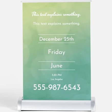Custom Tabletop Retractable Banners | No Min. Qty | 8.5" x 12" | VistaPrint
