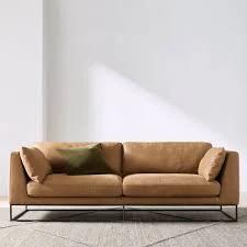 Crate & Barrel Delancey Leather Sofa