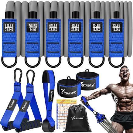 Resistance Bands, 350lbs Heavy Exercise Bands with Handles, Workout Bands Set for Working Out Men, Fitness Weight Bands for Strength Training,