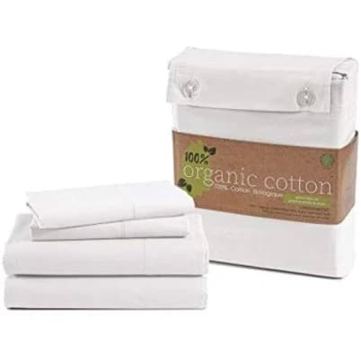 4-Piece Pure White Queen-Sheets Set
