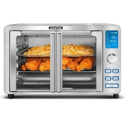Gourmia 9-Slice Digital Air Fryer Oven with 14 One-Touch Functions and Auto French Doors