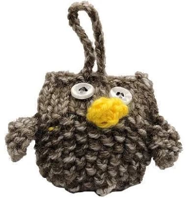 Online Collection of Hand-crafted Ornaments by Artisans for Hope Knitted Owl Ornament