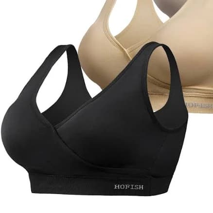 Hofish Women's Seamless Wirefree Maternity Breastfeeding Bra