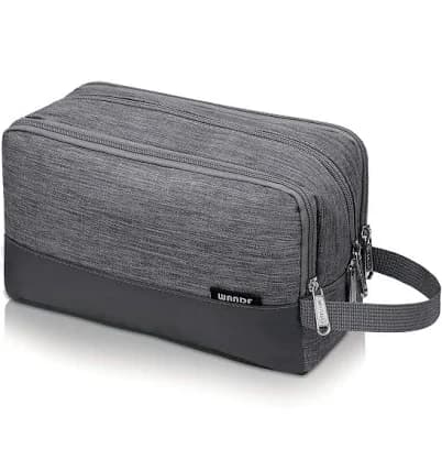 Toiletry Bag for Men Hanging Dopp Kit Water Resistant Shaving Bag Small Toiletry Bag for Traveling (Denim Grey)