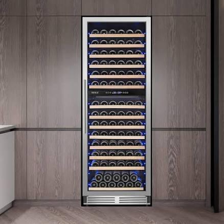 24"154 Bottle Dual Zone Freestanding/Built-In Wine Cooler